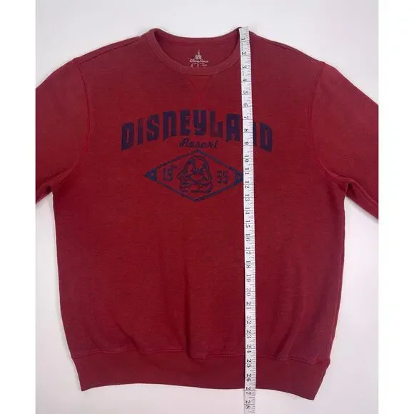 Disneyland Resort Red Crewneck Sweatshirt Mickey Vintage Style Size Medium - Picture 9 of 9